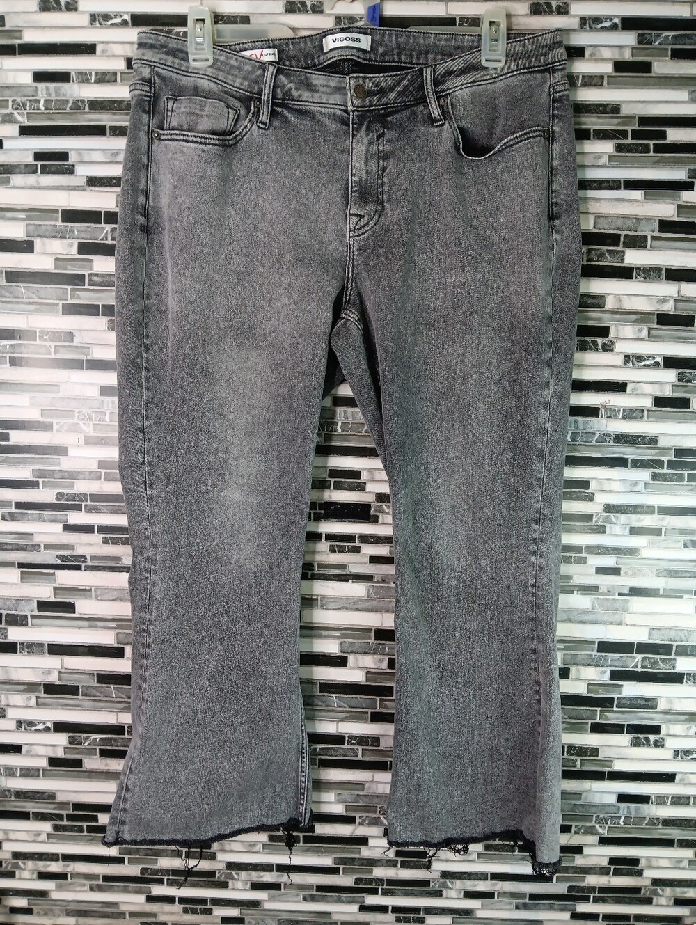 Vigoss Pluss Size 16 Cropped Bootlegged Charcol Gray With Stretch